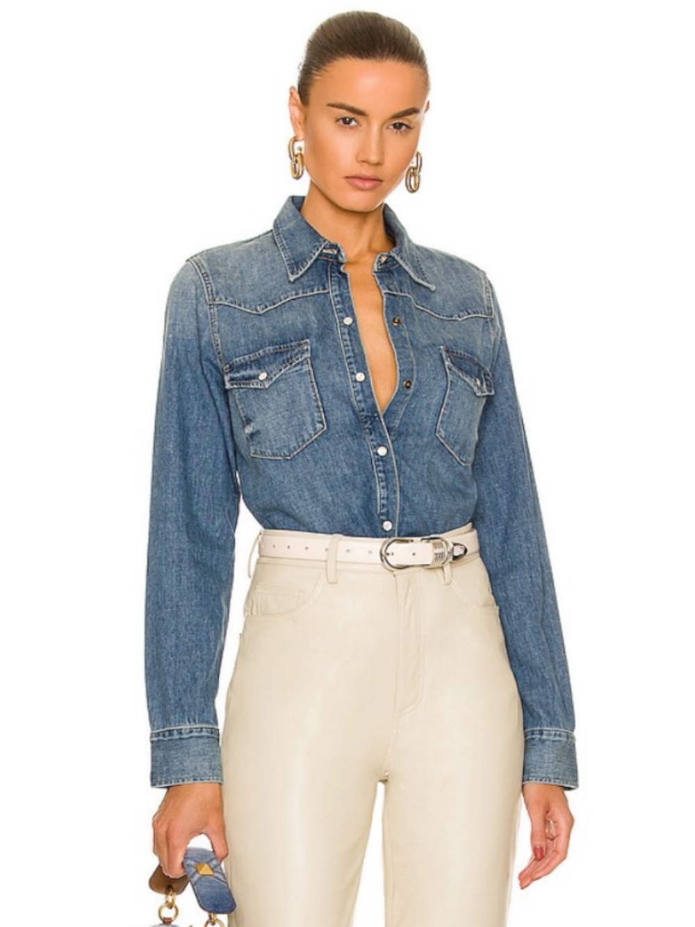 Nili Lotan Travis Shirt | Faded Wash